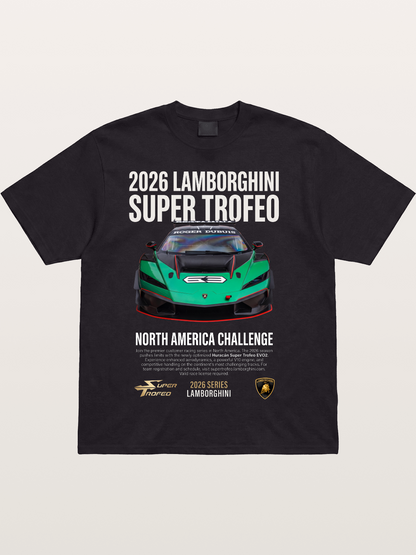 Lamborghini Huracan Green Race Car Cotton T-shirt