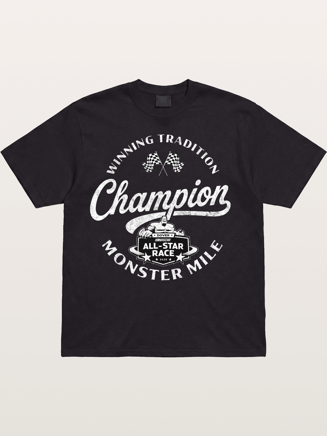NASCAR Champion Vintage Stamp Design Cotton T-shirt