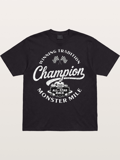 NASCAR Champion Vintage Stamp Design Cotton T-shirt