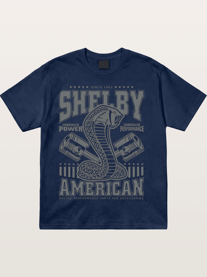 Shelby American Cobra Print Cotton T-shirt