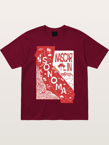 Sonoma Raceway California Outline Gildan T-shirt