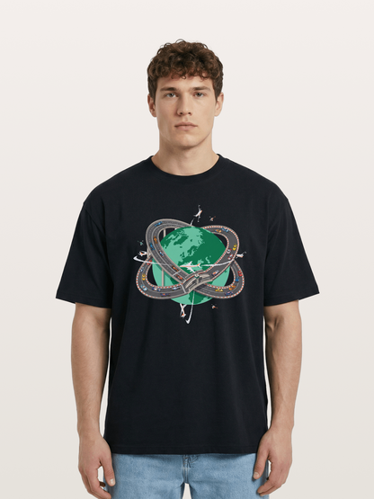 Earth Ring Road Racing Cotton T-shirt
