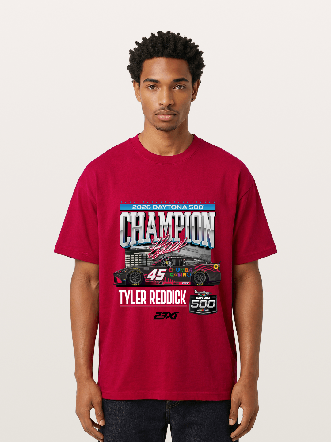 Tyler Reddick Daytona 500 Champion Print Gildan T-shirt