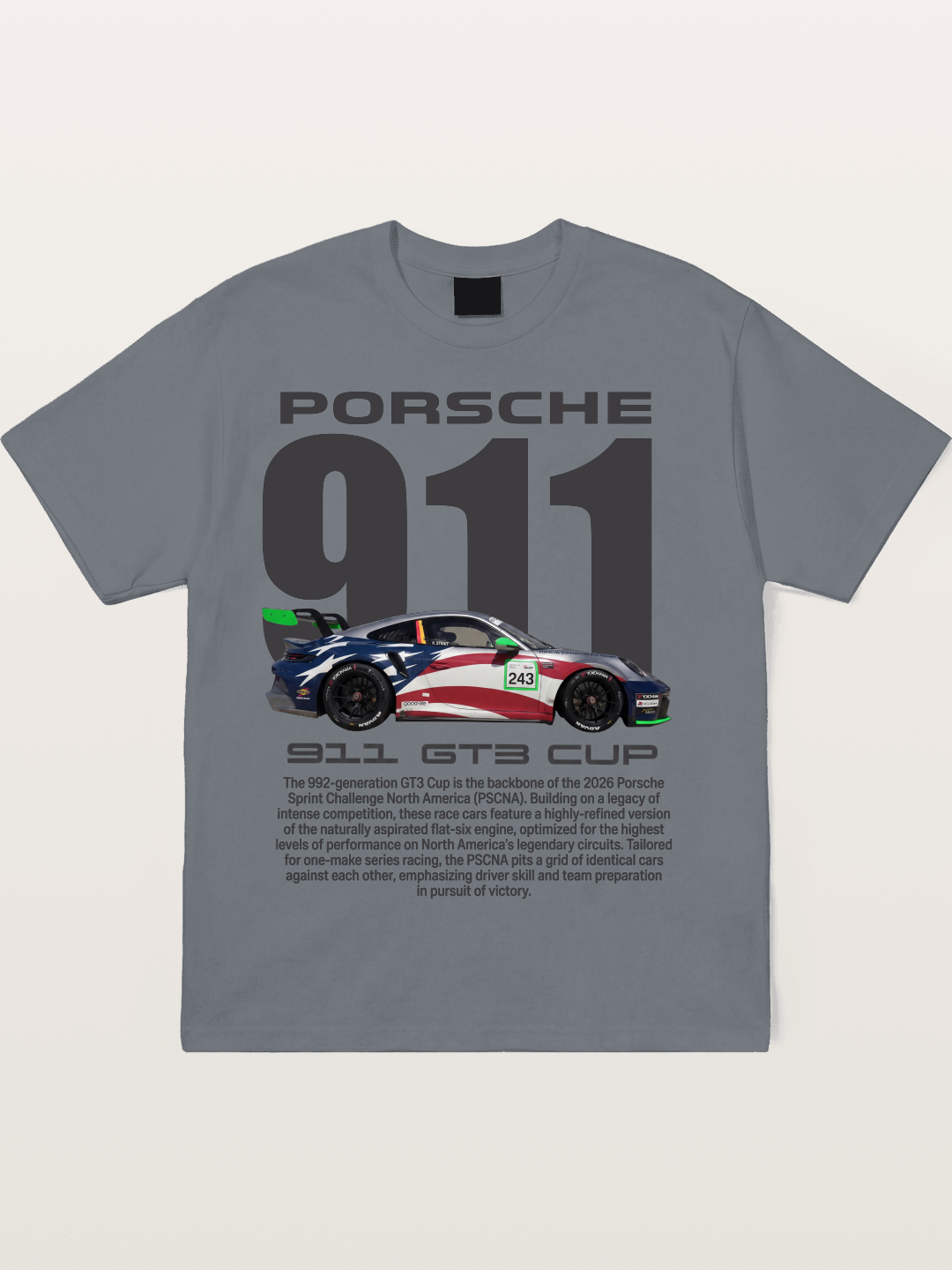 Porsche 911 GT3 Cup American Colors Cotton T-shirt