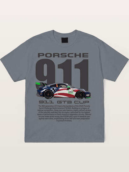 Porsche 911 GT3 Cup American Colors Cotton T-shirt