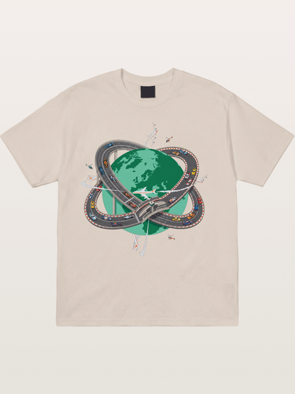 Earth Ring Road Racing Cotton T-shirt