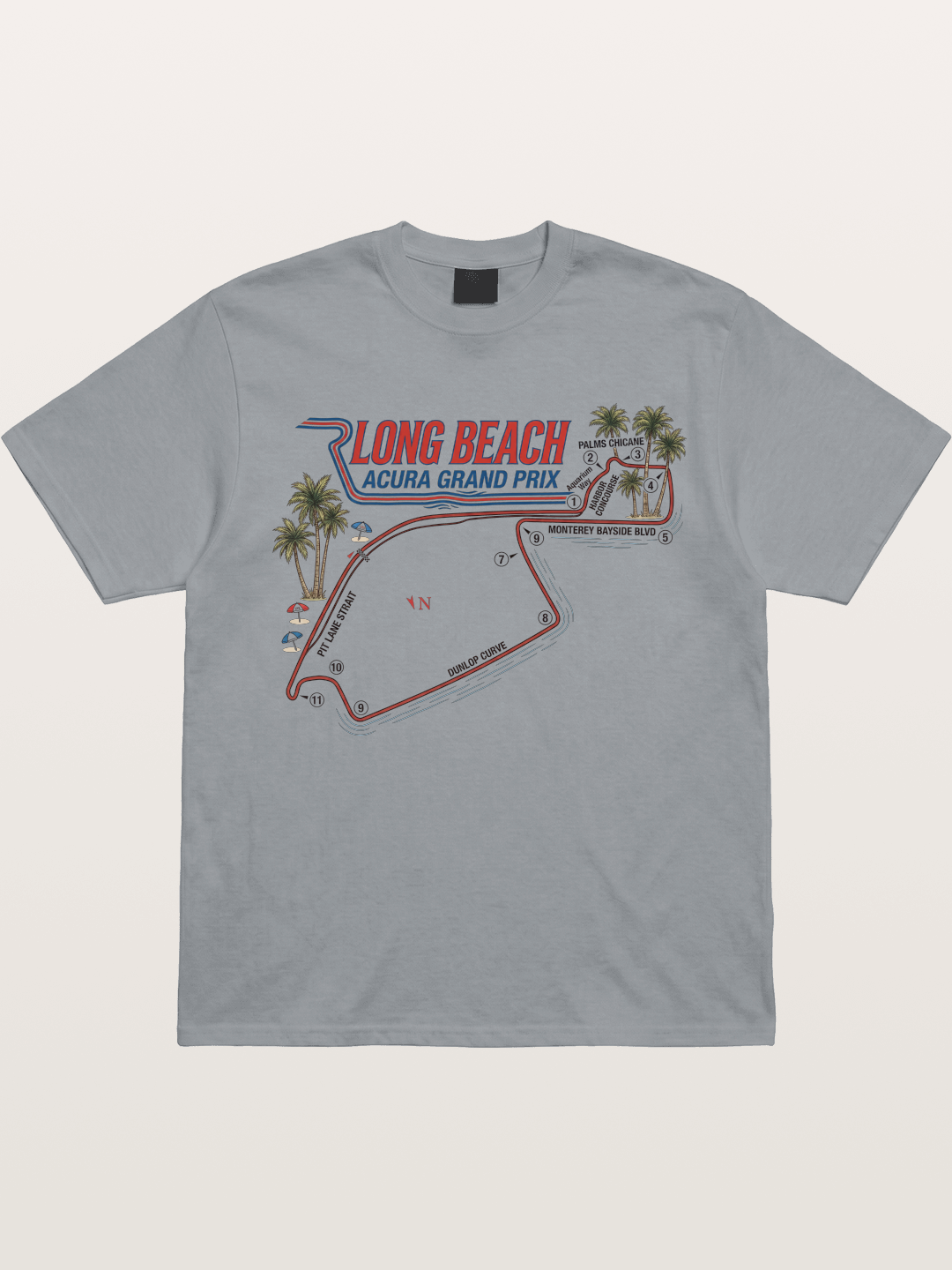Long Beach Race Track Art Gildan T-shirt