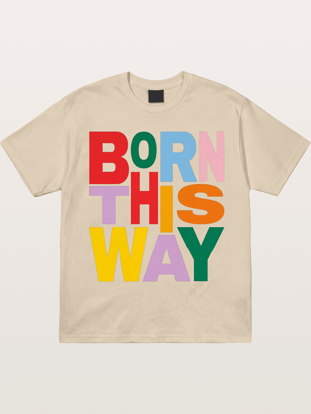 Born This Way Rainbow Print Gildan T-shirt