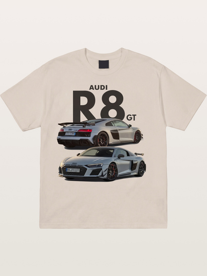 Audi R8 GT Front Rear View Cotton T-shirt