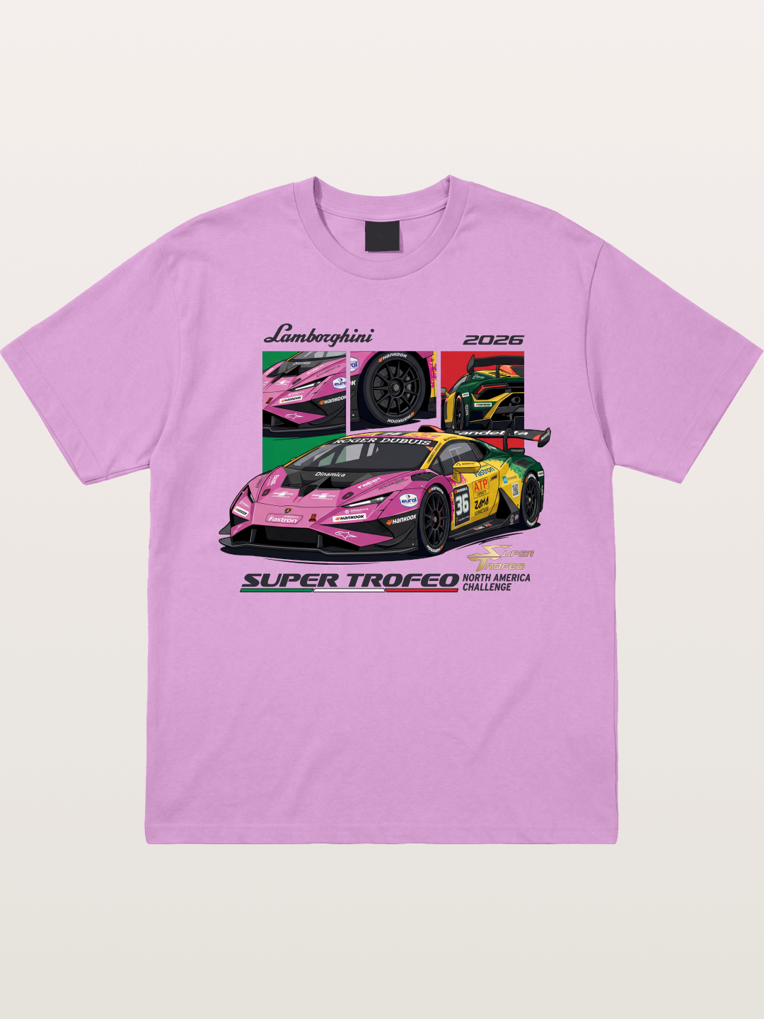 Lamborghini Huracan Pink Yellow Livery Gildan T-shirt