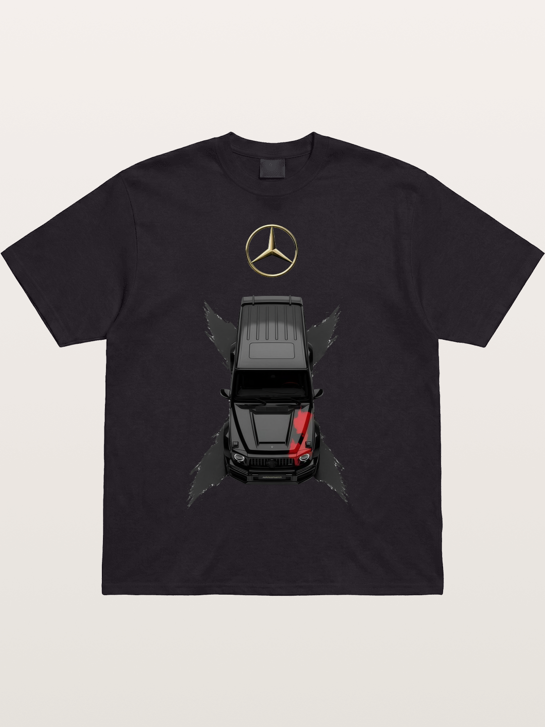Mercedes Boxy Car Graphic Cotton T-shirt