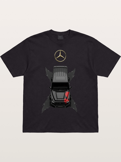 Mercedes Boxy Car Graphic Cotton T-shirt