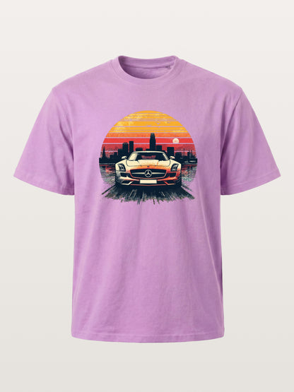 AMG Sport Car Retro Sunset Cityscape Gildan T-shirt