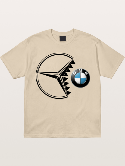 Mercedes vs BMW Logo Art Gildan T-shirt