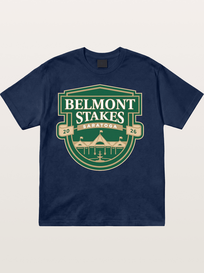 Belmont Stakes Shield Crest Cotton T-shirt
