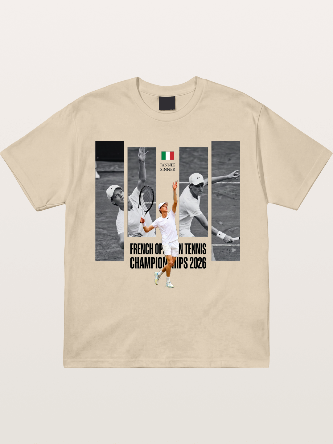Jannik Sinner French Open Graphic Gildan T-shirt