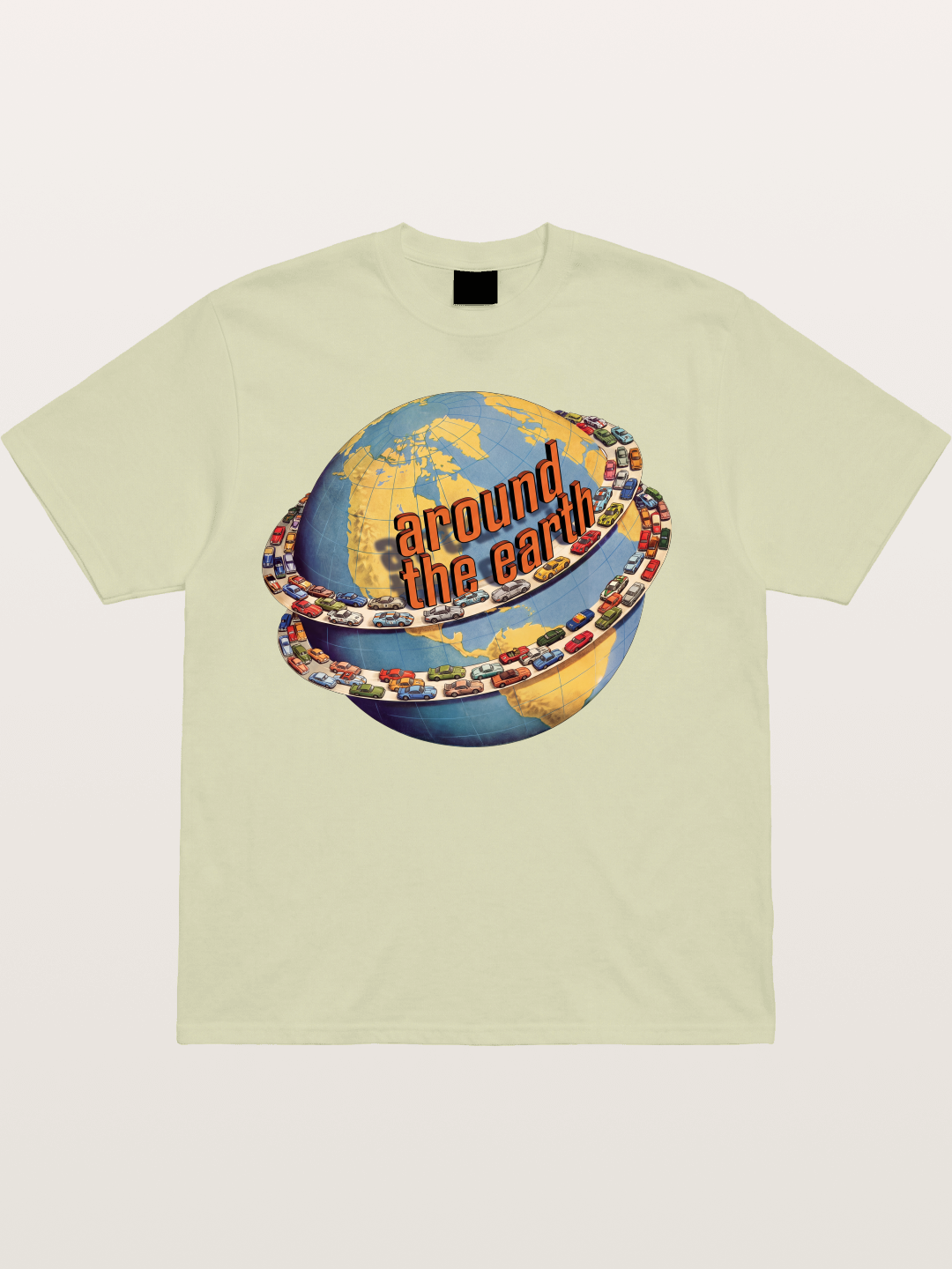 Global Cars Earth Illustration Cotton T-shirt