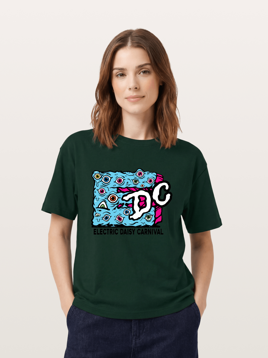 EDC Trippy Eye Daisy Print Gildan T-shirt