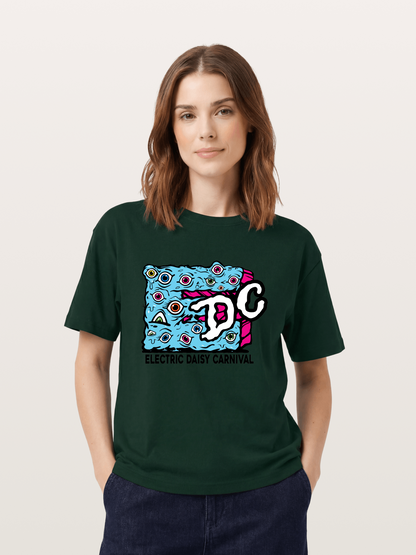 EDC Trippy Eye Daisy Print Gildan T-shirt