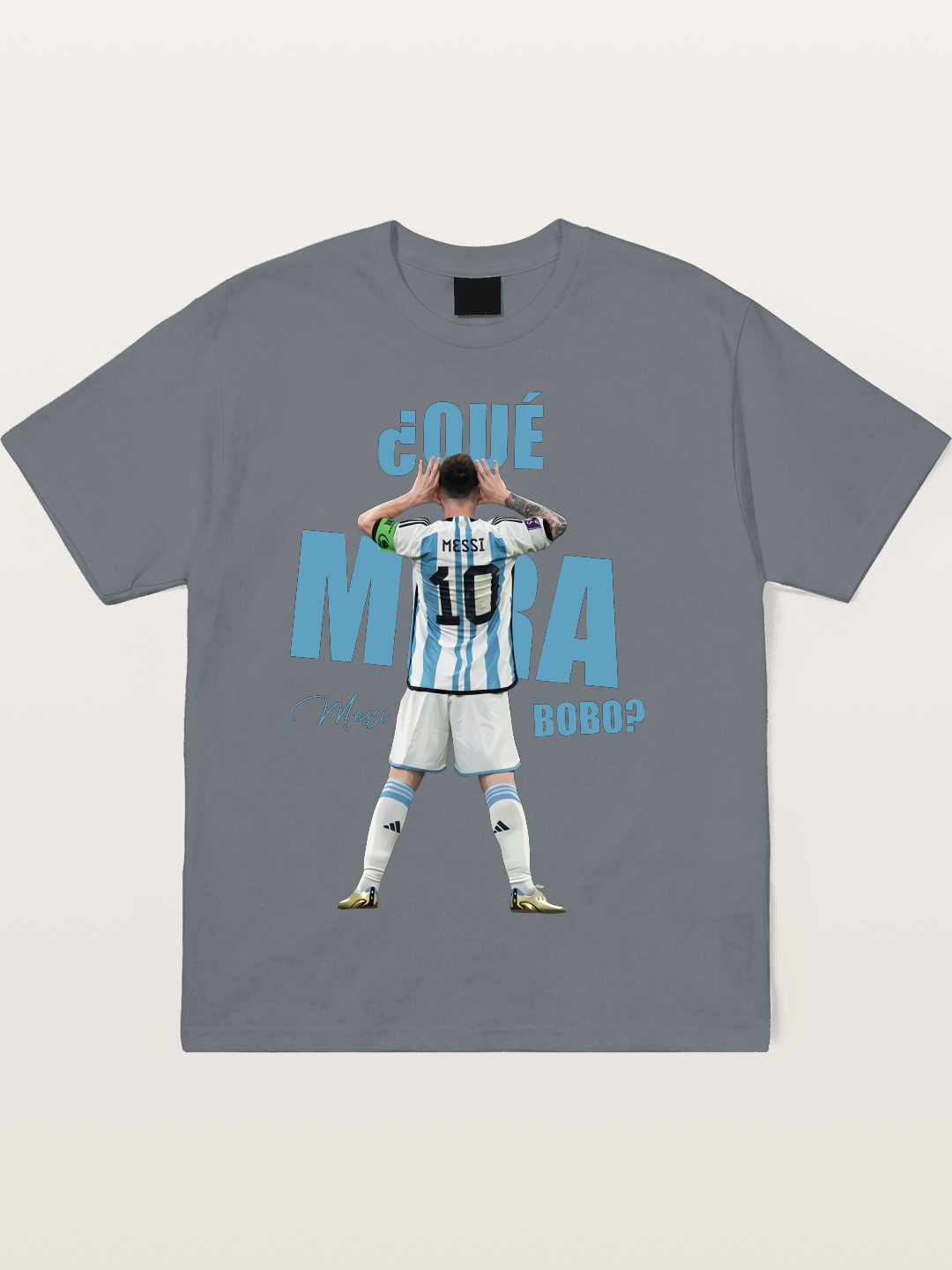 Messi ?Qu¡§| Mir¡§¡é Bobo Argentin Cotton T-shirt