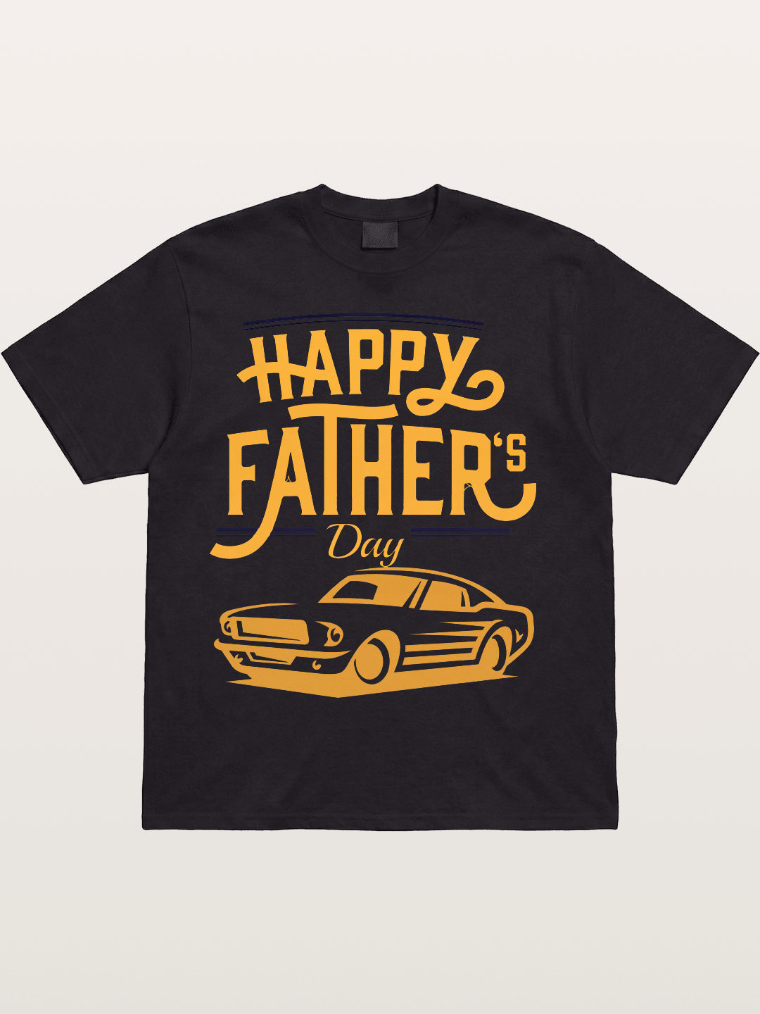 Father's Day Muscle Car Art Cotton T-shirt