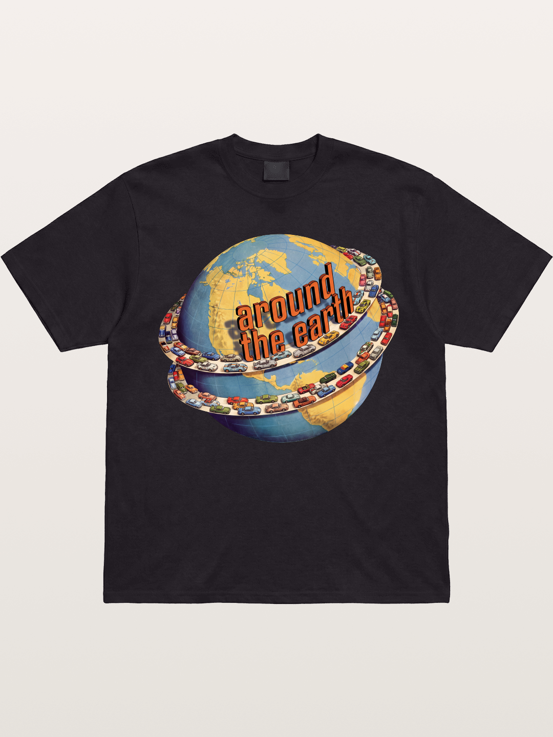 Global Cars Earth Illustration Gildan T-shirt
