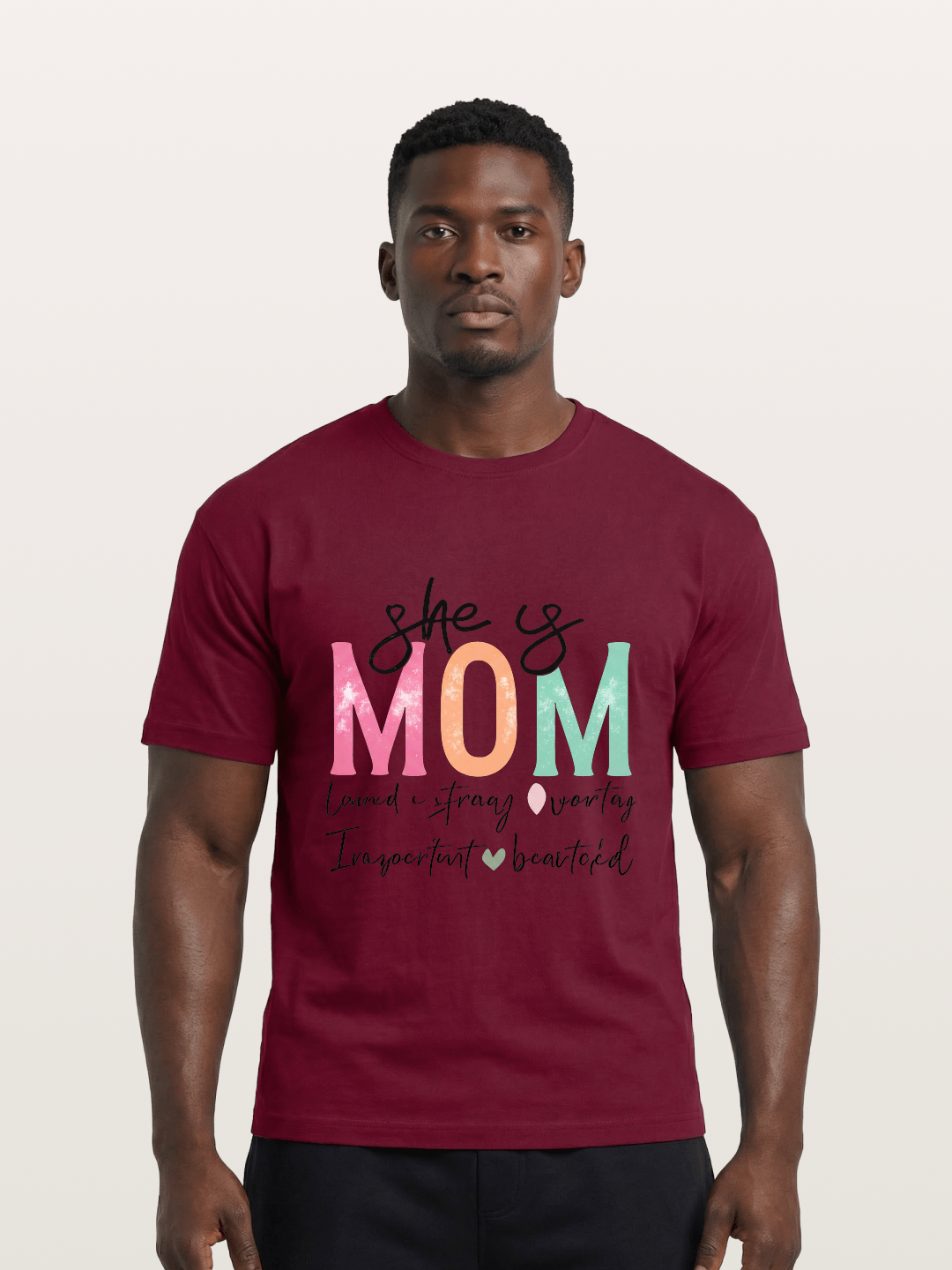 She is Mom Boho Pastel Print Gildan T-shirt