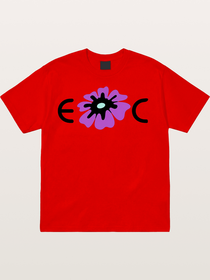 Purple EDC Daisy Silhouette Cotton T-shirt