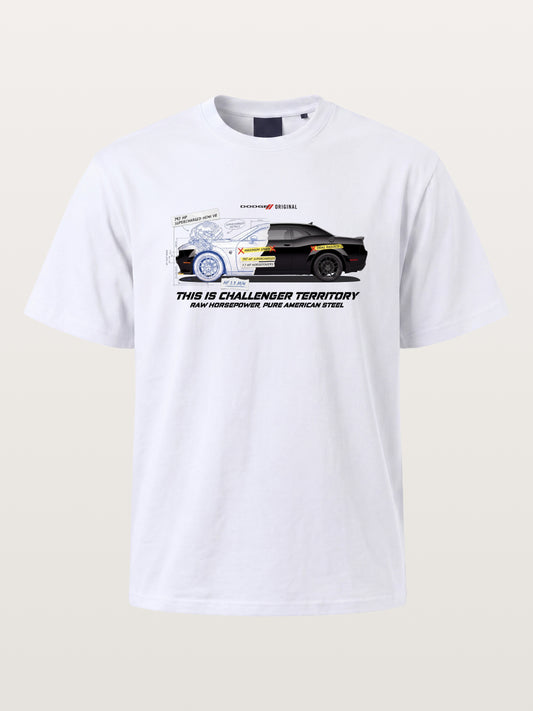 Blueprint Hellcat Spec Poster Cotton T-shirt
