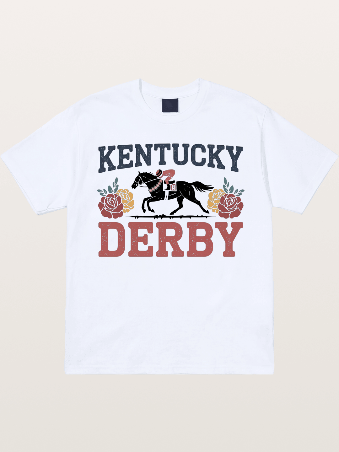 Kentucky Derby Rose Horse Poster Gildan T-shirt