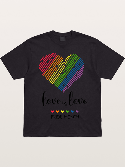 Pride Month Rainbow Heart Gildan T-shirt