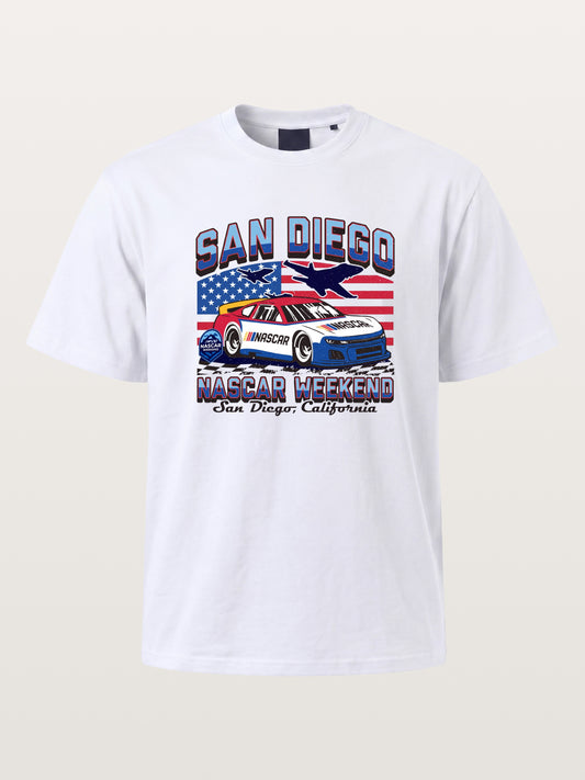 San Diego NASCAR Jet and Race Car Cotton T-shirt