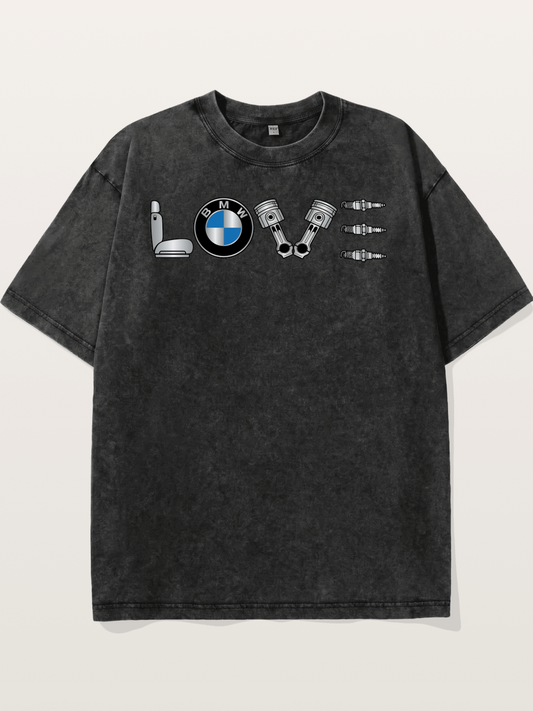 BMW Engine Parts Diagram Washed T-shirt