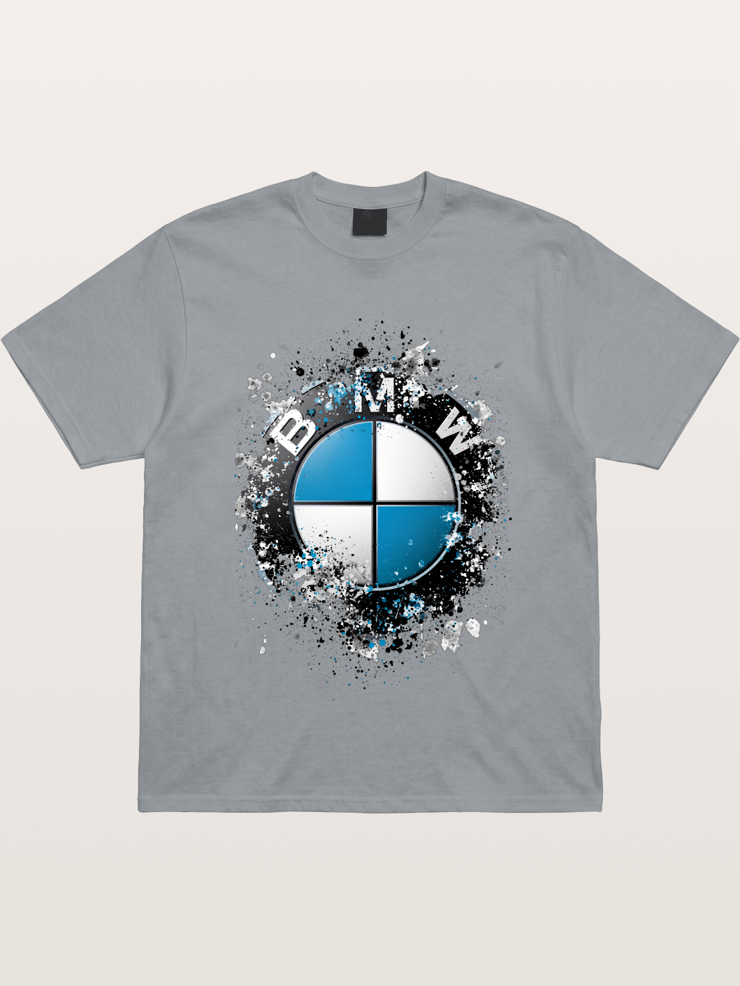 BMW Splash Paint Round Logo Gildan T-shirt