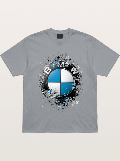 BMW Splash Paint Round Logo Gildan T-shirt