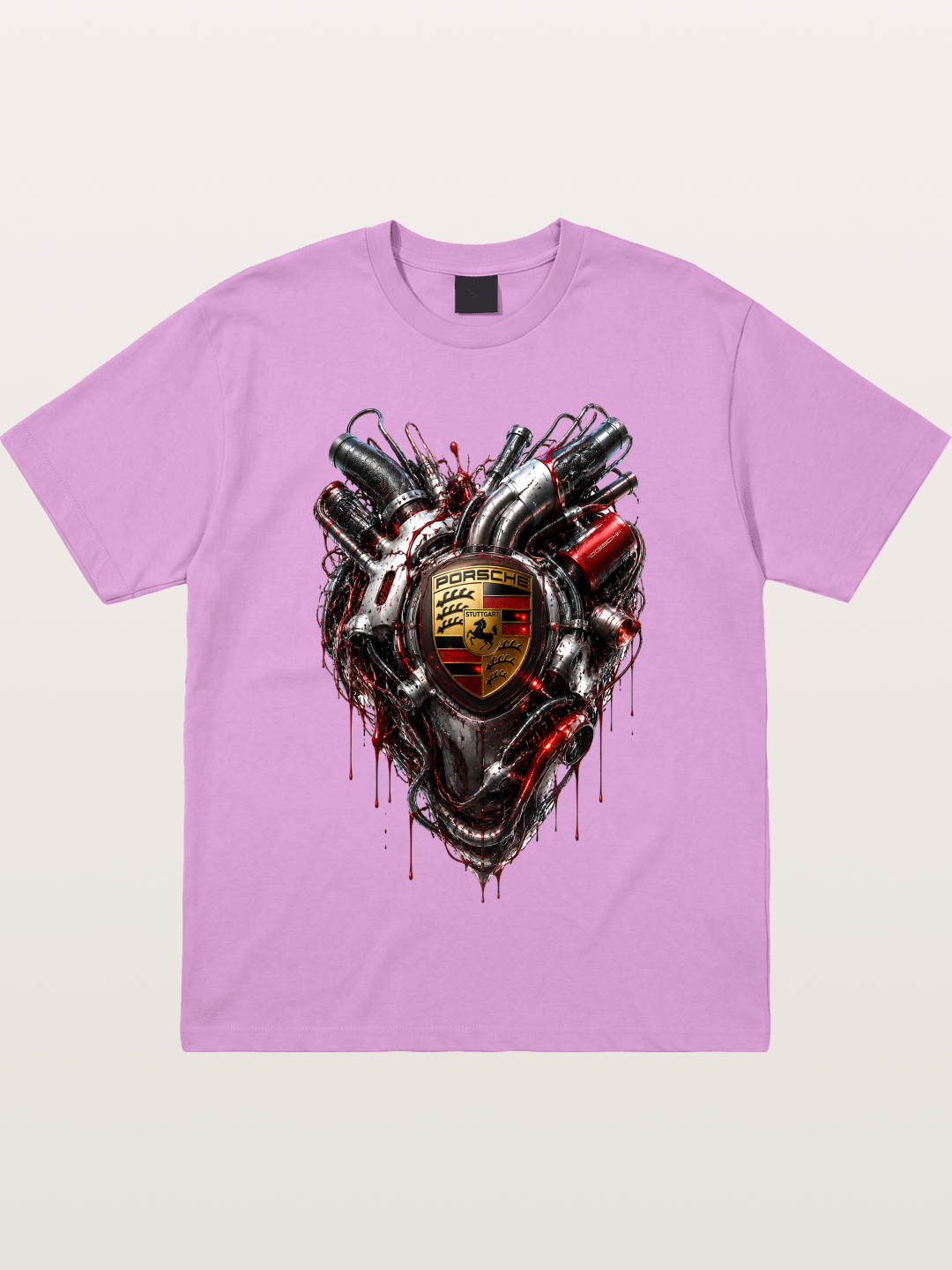 Porsche Mechanical Heart Art Gildan T-shirt