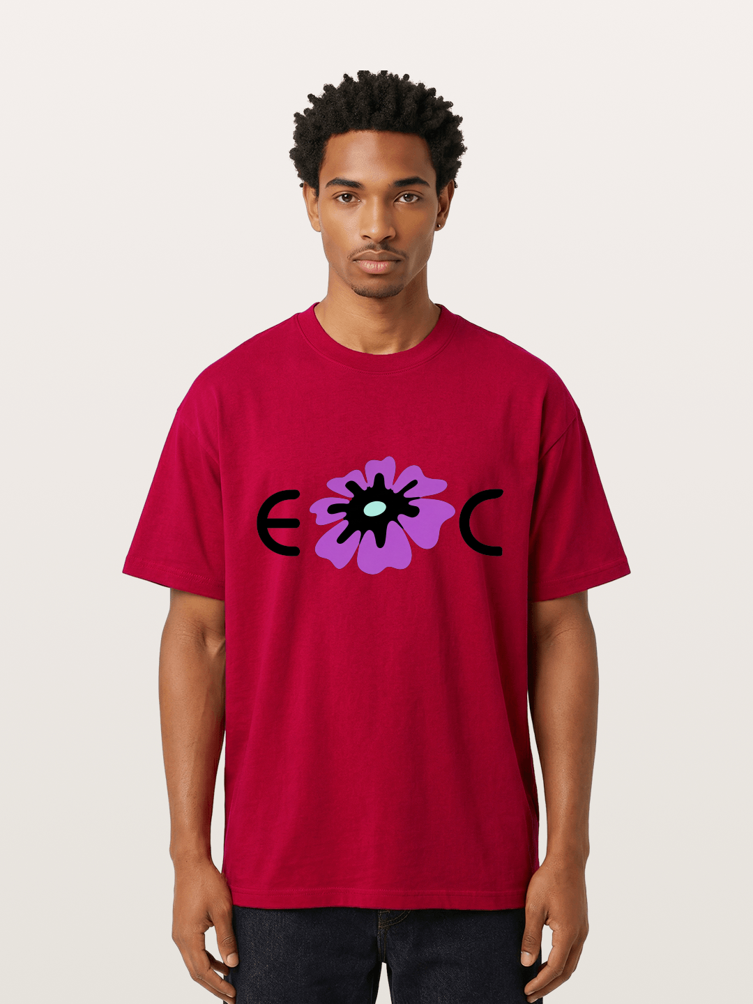 Purple EDC Daisy Silhouette Gildan T-shirt
