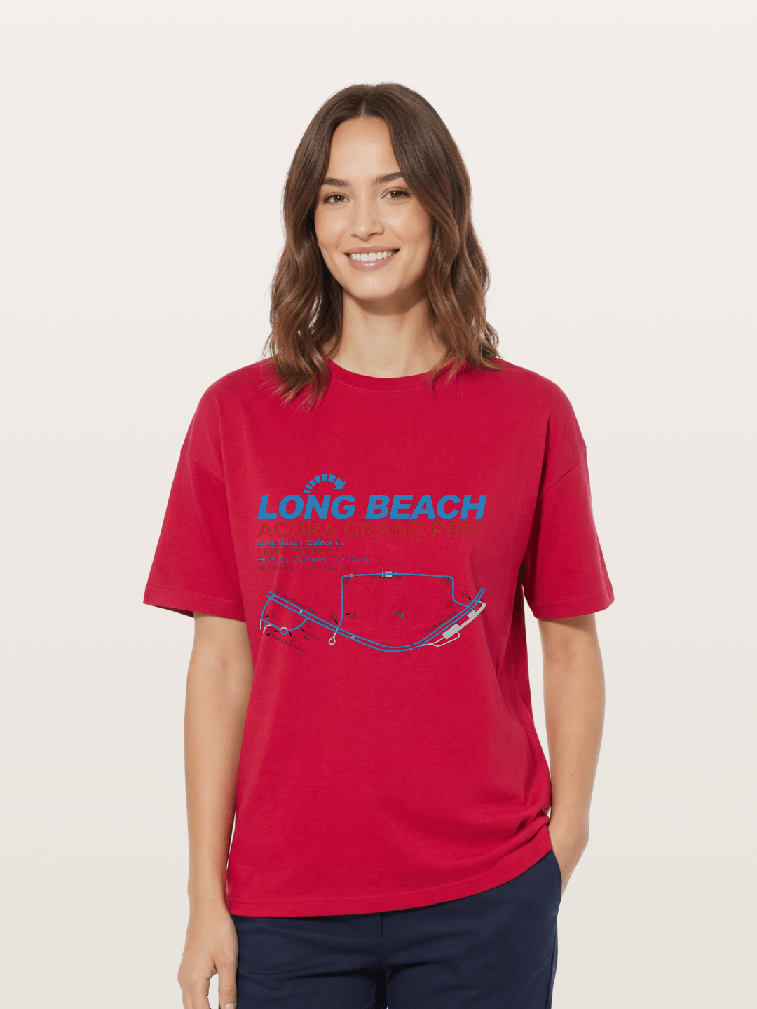 Long Beach Grand Prix Map Gildan T-shirt