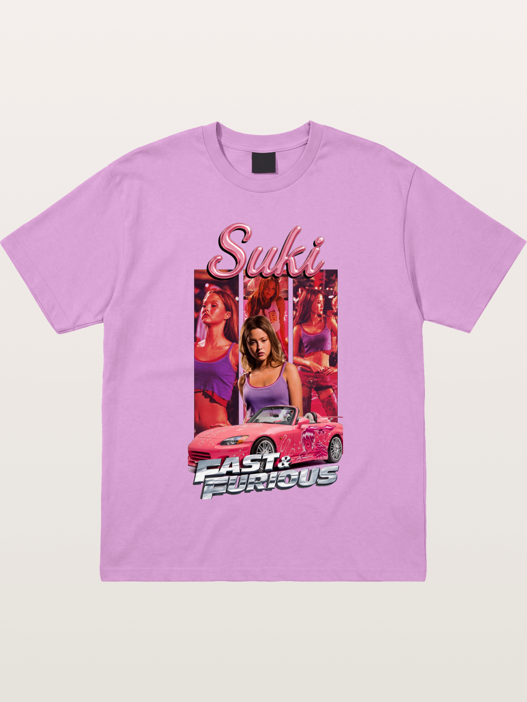 Fast & Furious Pink Crew Gildan T-shirt