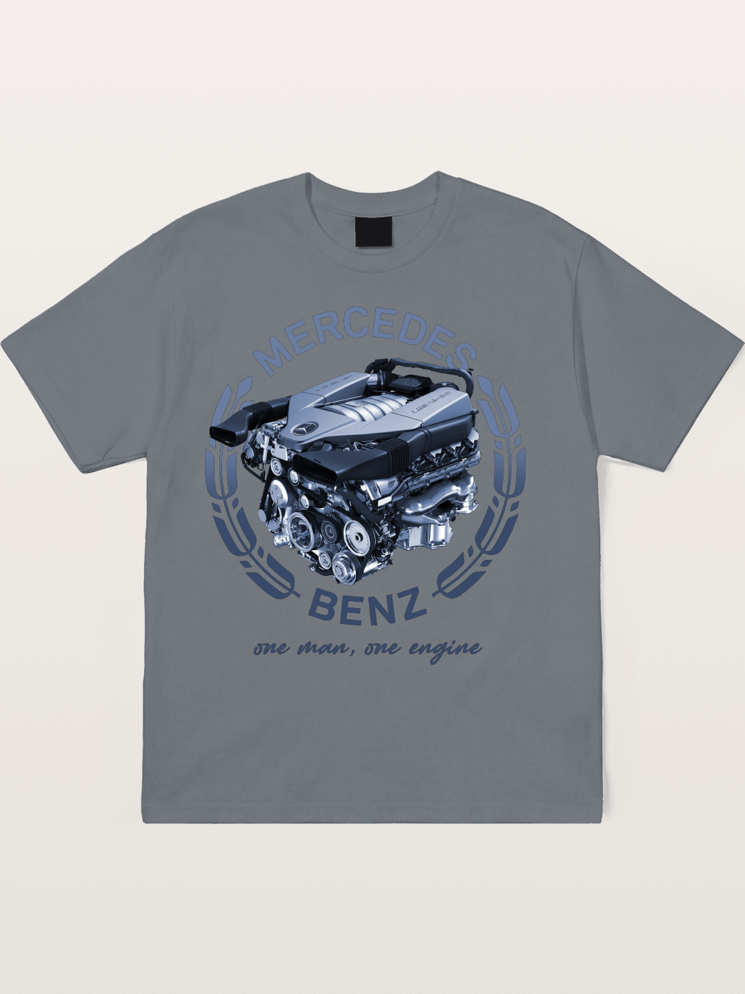 Benz V8 Engine Technical View Cotton T-shirt