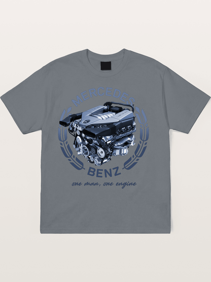 Benz V8 Engine Technical View Cotton T-shirt