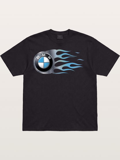 BMW Roundel With Blue Flame Cotton T-shirt
