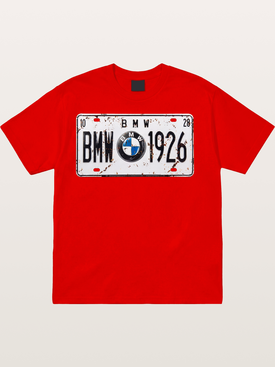 Vintage BMW License Plate Decor Cotton T-shirt