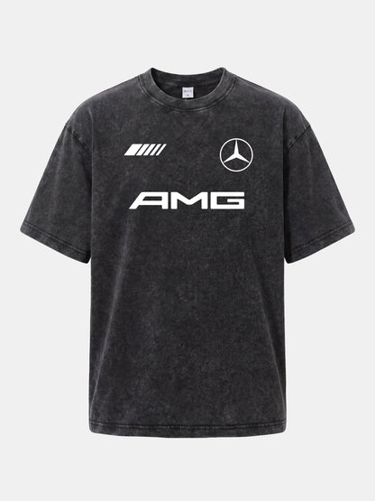 Mercedes AMG Three Element Dark Layout Washed T-shirt