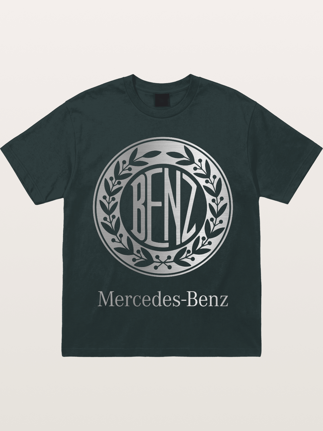 Benz Retro Lettermark Silver Texture Gildan T-shirt