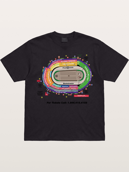 NASCAR Track Seating Map Art Print Gildan T-shirt