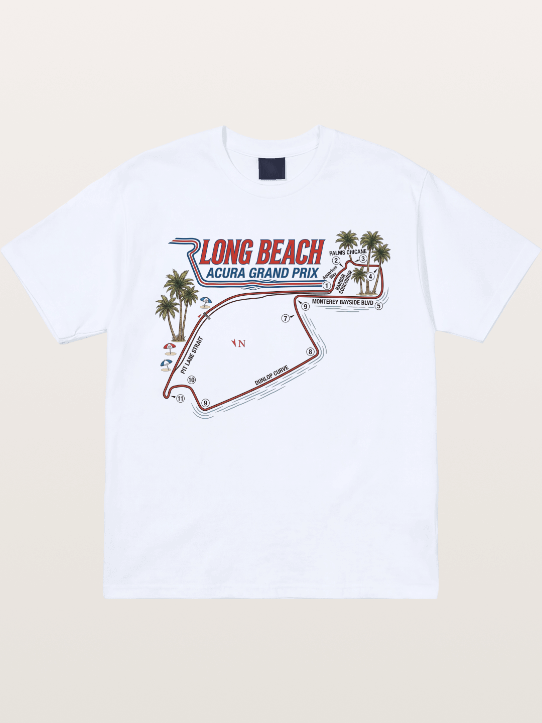 Long Beach Race Track Art Gildan T-shirt