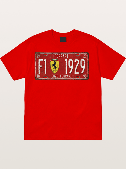 license plate Cotton T-shirt