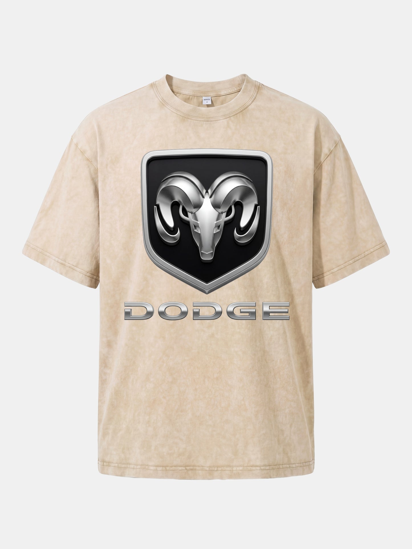 Silver Ram Shield Emblem Washed T-shirt