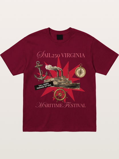 Red Star Tall Ship Festival Art Gildan T-shirt